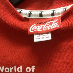 Original Vintage  Coca Cola Red Sweatshirt Size Youth Medium ((10-12)